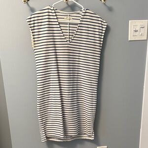 Madewell Navy and White Striped Mini Dress